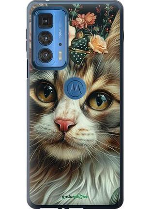 Чехол на motorola edge 20 pro cats and flowers "6069u-2662-10746"