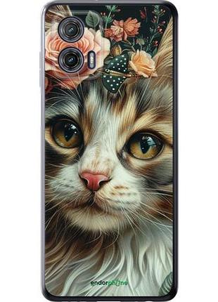 Чехол на motorola g73 cats and flowers "6069u-3196-10746"