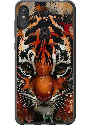 Чехол на motorola one power mini tiger "6052u-1588-10746"