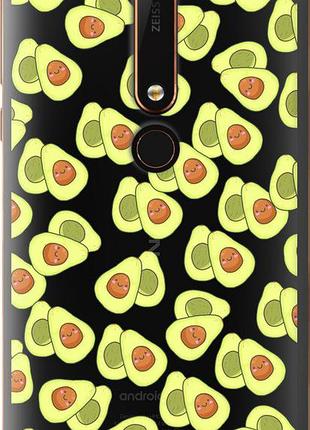 Чохол на nokia 6 2018 веселі авокадо "4799u-1386-10746"
