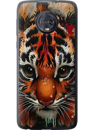 Чехол на motorola moto g6 plus mini tiger "6052u-976-10746"