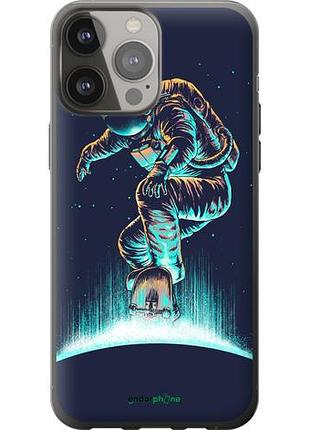 Чехол на iphone 13 pro max космонавт на скейтборде "4145u-2371-10746"