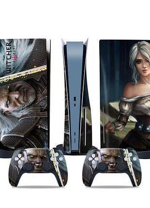 Виниловая наклейка the witcher ⅲ для playstation 5 / ps5