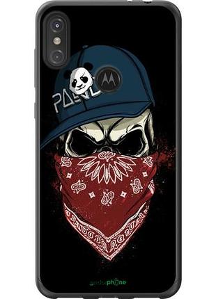 Чохол на motorola one power череп у кепці "4127u-1588-10746"