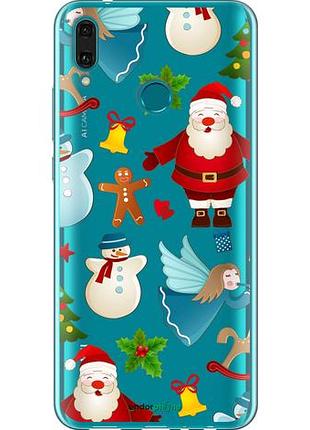 Чехол на huawei y9 2019 новогодний 1 "4614u-1602-10746"