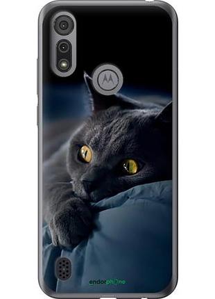 Чехол на motorola e6i дымчатый кот "825u-2355-10746"