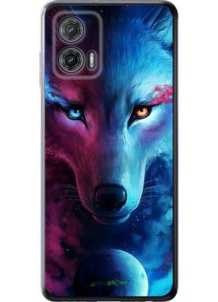 Чехол на motorola g73 арт-волк "3999u-3196-10746"