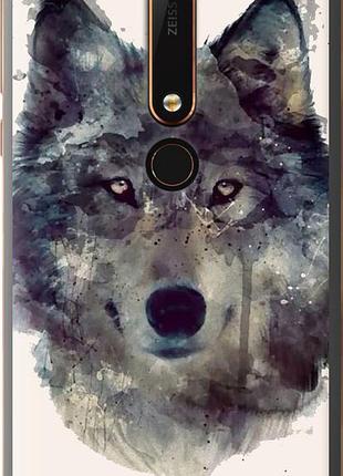 Чохол на nokia 6 2018 вовк-арт "4163u-1386-10746"