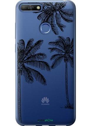 Чехол на huawei honor 7a pro пальмы1 "4634u-1440-10746"