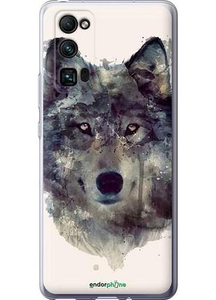 Чехол на huawei honor 30 pro волк-арт "4163u-1920-10746"