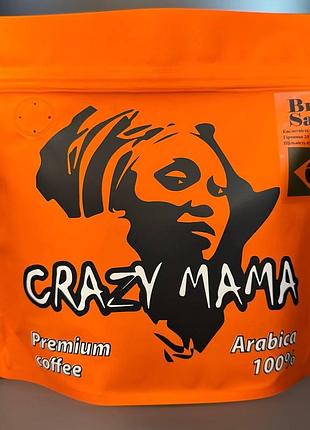 Кава у зернах/зернова crazy mama brazil santos 100% арабіка 250 г