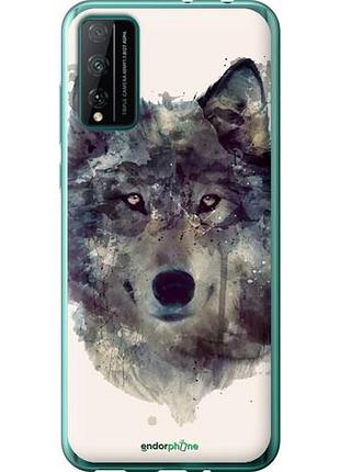 Чехол на huawei honor play 4t pro волк-арт "4163u-1914-10746"