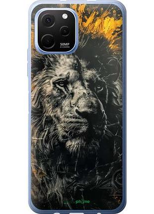 Чехол на huawei nova y61 лев в золотых красках "6155u-2983-10746"