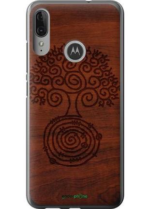 Чехол на motorola moto e6 plus узор дерева "4119u-1780-10746"