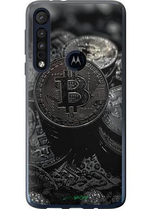 Чехол на motorola one macro black bitcoin "6090u-1812-10746"