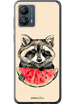 Чехол на motorola moto g53 енотик с арбузом "4605u-3047-10746"