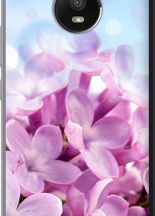 Чехол на motorola moto e4 plus сирень "527u-1000-10746"