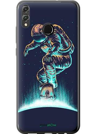 Чехол на huawei honor 8x космонавт на скейтборде "4145u-1596-10746"