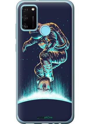 Чехол на huawei honor 9a космонавт на скейтборде "4145u-1900-10746"