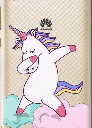Чехол на huawei y6 ii единорог "4702u-338-10746"