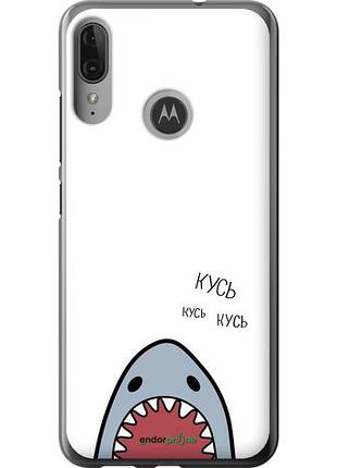 Чехол на motorola moto e6 plus акула "4870u-1780-10746"
