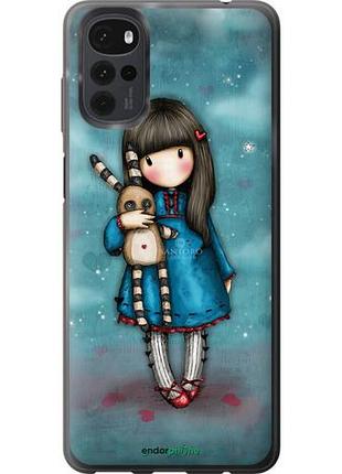 Чехол на motorola g22 девочка с зайчиком "915u-2681-10746"