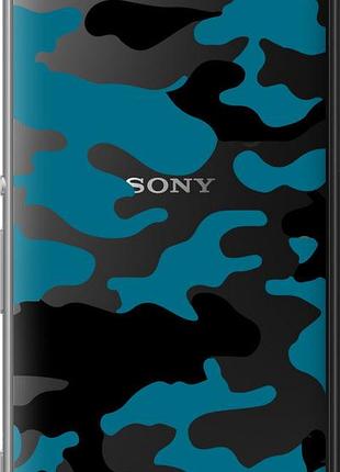 Чехол на sony xperia m5 e5633 камуфляж прозрачный фон "4877u-217-10746"