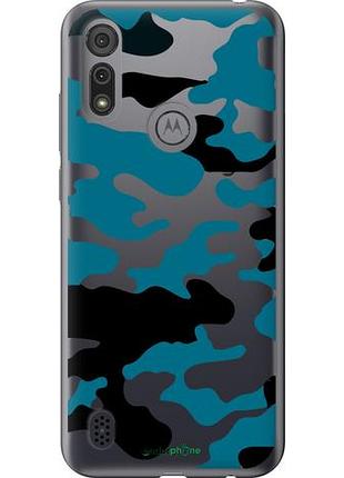 Чехол на motorola e6i камуфляж прозрачный фон "4877u-2355-10746"