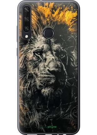 Чохол на huawei y6p лев у золотих барвах "6155u-1952-10746"