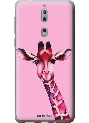 Чохол на nokia 8 рожева жирафа "4441u-1115-10746"