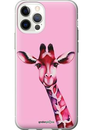 Чохол на iphone 12 рожева жирафа "4441u-2053-10746"