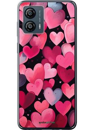 Чехол на motorola moto g53 сердечки 4 "5662u-3047-10746"