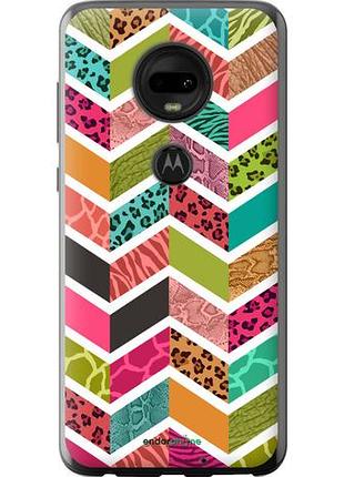 Чехол на motorola moto g7 шеврон v3 "1058u-1614-10746"