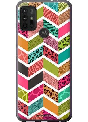 Чехол на motorola moto g20 шеврон v3 "1058u-2461-10746"