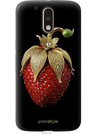 Чехол на motorola moto g4 plus клубника v3 "5638u-953-10746"