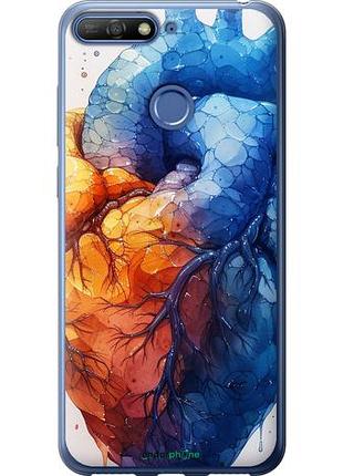 Чехол на huawei honor 7c арт-сердце "6034u-1411-10746"