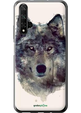 Чехол на huawei honor 20 волк-арт "4163u-1697-10746"
