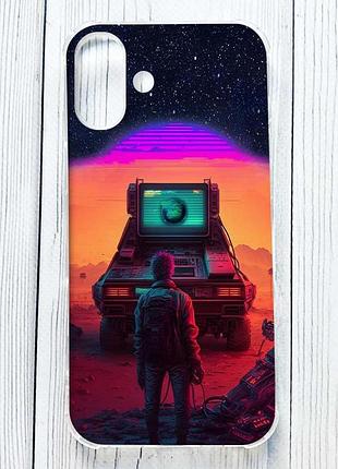 Чохол з потовщеними кутами на iphone 16 plus постсвіт (принт 245)