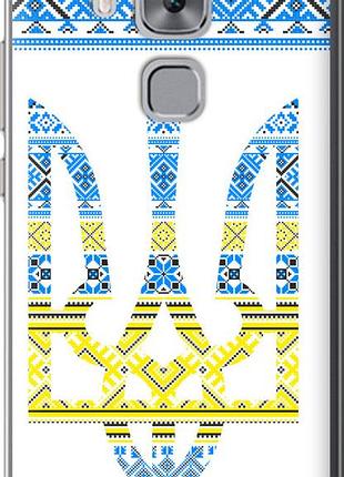Чохол на huawei nova plus герб — вишиванка жовто-блакитна "1197u-961-10746"