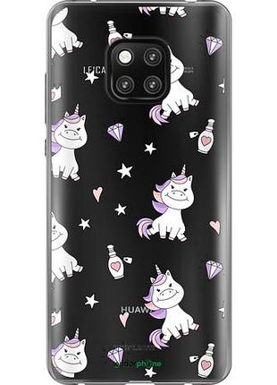 Чехол на huawei mate 20 pro единорожка v2 "4703u-1567-10746"