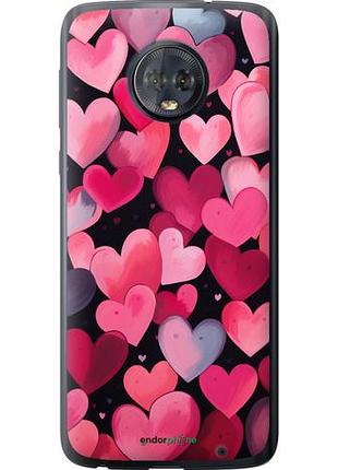 Чехол на motorola moto g6 plus сердечки 4 "5662u-976-10746"