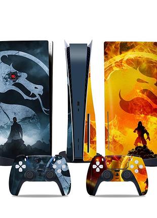 Вінілова наклейка "mortal kombat" для playstation 5/ps5