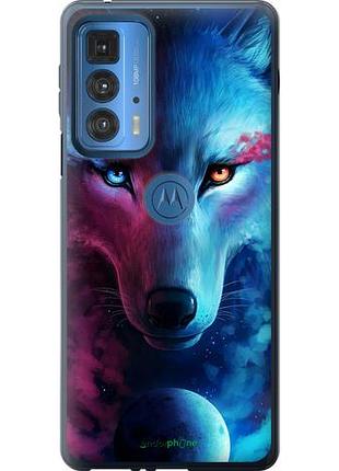 Чехол на motorola edge 20 pro арт-волк "3999u-2662-10746"
