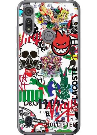 Чехол на motorola e6i many different logos "4022u-2355-10746"