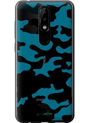 Чехол на nokia 5.1 plus камуфляж прозрачный фон "4877u-1543-10746"