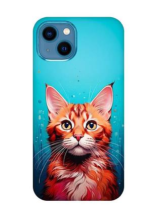 Чехол на iphone 13 mini кошка (принт 408)