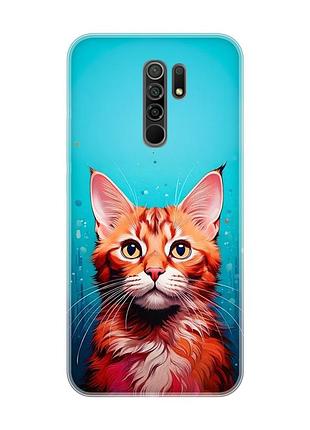 Чехол на xiaomi redmi 9 кошка (принт 408)