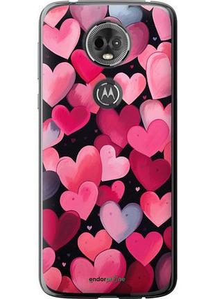 Чехол на motorola moto e5 plus сердечки 4 "5662u-1412-10746"