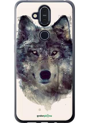 Чохол на nokia 8.1 вовк-арт "4163u-1620-10746"