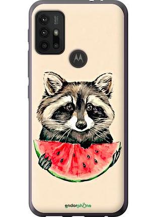 Чехол на motorola moto g20 енотик с арбузом "4605u-2461-10746"